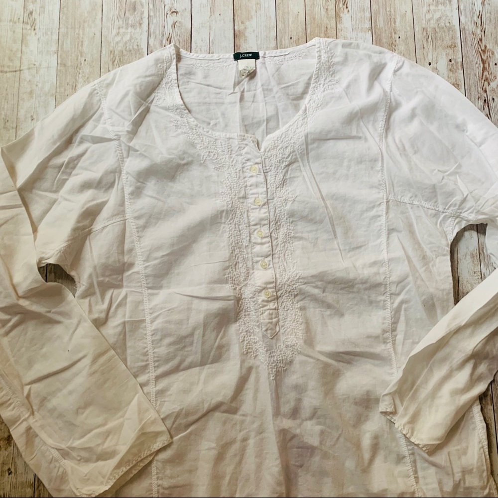 JCREW large white long bathing suit cover up